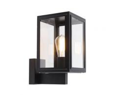 sutton - Applique murale Industriel - 1 lumière - L 17 cm - Noir - Rustique - Salle de bains - Qazqa