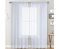 2 Panneaux Rideaux Sheer Salon Tringle De Rideau De Fenetre Panneaux Semi-Transparent Chambre