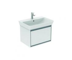 Ideal Standard CONNECT AIR Meuble lavabo Cube 1 tiroir 650mm ,400 x 585 x 412 mm Couleur Marron