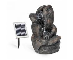 Blumfeldt Rocherquell Fontaine de jardin en cascade batterie 2 kW panneau solair