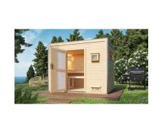 Karibu - Sauna-maison Chill naturel Enduit , 38 mm Épaisseur de paroi 276 x 196 cm - sans