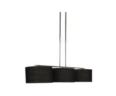 Lampe à suspension Moderne en acier avec abat-jour 35 cm noir - Combi 3 Deluxe Qazqa Moderne