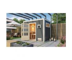 Karibu Sauna-maison Chill Terragris + traitement des couleurs-Leisten