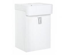 Meuble sous vasque+vasque EDMA EDMA, 1 porte, cerise brillant, droite 355x550x278/355