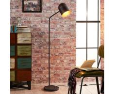 Lampadaire 'Morik' en métal pour salon & salle à manger - noir, doré