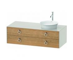 Duravit White Tulip, meuble sous-vasque suspendu, largeur 1300 x profondeur 550mm, avec 2 tiroirs,
