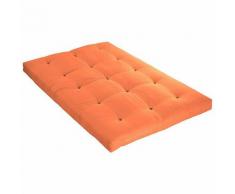 Terre De Nuit - Matelas futon goyave en coton 160x200 - Orange