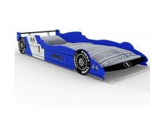 Lit enfant Voiture Formule 1 F1 Bleu - 90 cm x 200 cm - Sommier inclus - Chambre - Deuba