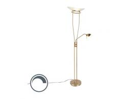 QAZQA lexus - LED Dimmable Lampadaire avec lampe de lecture Moderne variateur inclus - 1 lumière