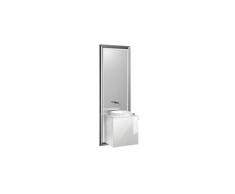 Meuble Emco touch 450 pure, poignée de porte droite, miroir, lavabo, armature, meuble-lavabo,