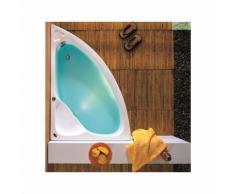 Baignoire balnéo d'angle en acrylique lucite KONCHILI 125x90x33 cm