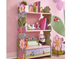 Bibliothèque enfant fille bois étagère de rangement livres jouets Fantasy Fields W-7500A - Rose
