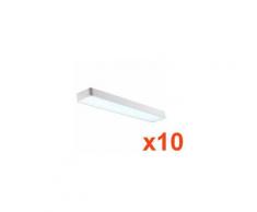 Réglette lumineuse LED 120cm 38W Suspendue BLANC (Pack de 10) - Blanc Neutre 4000K - 5500K