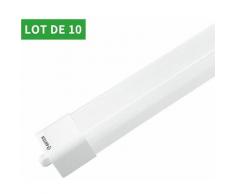 10×Anten Réglette LED 150CM Néon Tube LED 45W Reglette Etanche LED Blanc Neutre 4000K Forme Carré