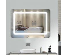 ® Miroir de salle de bain avec éclairage LED 9W 50x70cm - Oobest