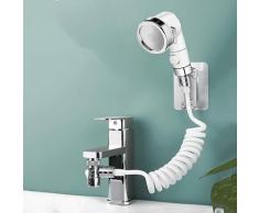 Ensemble de Pommeau de Douche Externe pour Lavabo,Pommeau de Douche à Tube Télescopique de 2m Avec