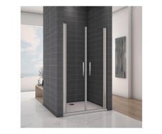 OCEAN Porte de douche 120x197cm en 6mm verre anticalcaire modèle de Classique plus