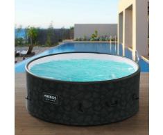 Piscine Spa Pool | Gonflable | Chauffage | Exterieur | Ronde Drop-Stitch - Antracita - Arebos