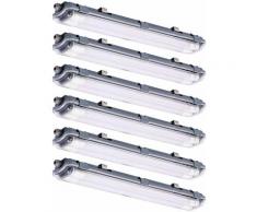 Ensemble de 6 lampes de baignoire à LED Daylight Warehouse Warehouse Halls Plafonniers Garage