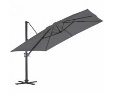 Parasol Deporte avec Cheminee en coloris Gris Anthracite - 3 x 4 m -PEGANE-