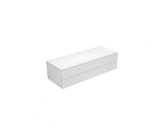 Keuco Edition 400 Buffet 31762, 2 tiroirs, 1400 x 382 x 450mm, Corps/Avant: Laqué blanc brillant /