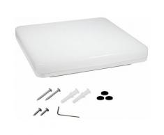 JNC Plafonnier LED 24W Lampe Carrée sur Plafond IP40 Éclairage pour Cuisine et Salle de Bain Blanc