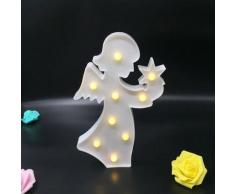 Mignon Led Neon Lampe Salon Chambre Bureau Decoratif Lumiere, Blanc Ange - Blanc Ange
