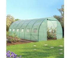 Serre tunnel de jardin 18m² verte gamme maraichère CRIMÉE 6x3M