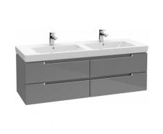 Villeroy et Boch Meuble-lavabo XL Subway 2.0 A699, Coloris: Laqué noir mat, poignée : chrome