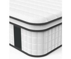 Matelas sasha a Ressorts + 3 cm Latex Naturel à 70 % en 75 Kg/m3 + Alese 80x200 Hauteur +/- 30 cm