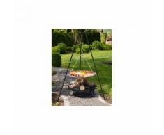 Grille en inoxydable sur trépied + Brasero de jardin MALTA