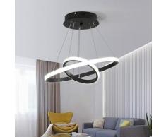 Goeco - LED Lustre circulaire moderne, Lampe de Suspension réglable 28W 6500K, Plafonnier