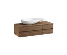 Laufen Fonctionnement IL BAGNO ALESSI One Meuble sous-lavabo, découpe à gauche, 332 x1200x500, pour