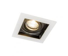 Spot encastrable en acier blanc - Carree Qazqa Design, Moderne Luminaire interieur