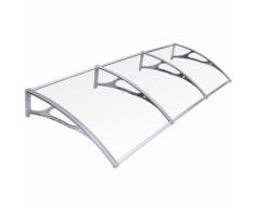 Auvent de porte 275 x 90cm entrée marquise porte marquise d'accueil terrasse toit transparent GVH279
