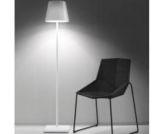Lampadaire Pro POLDINA Design à poser au sol par Blanc - Utilisable en Intérieur et Extérieur.