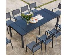 Console résine avec 10 chaises et leurs housses de protection