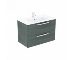 Tempo - Lavabo + meuble (K2978SG) coloris chêne gris, 81,5 x 45 x 56,5 cm