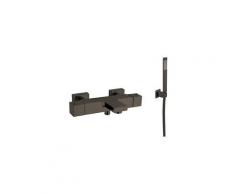 Paini - Mitigeur bain douche thermostatique avec kit pommeau douche Dax, noir titanium