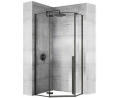 CABINE DE DOUCHE DIAMOND BLACK MAT 80X80 - Transparent/Noir