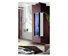 Vitrine murale - Fly - 40 cm x 126 cm x 29 cm - Blanc et noir - Livraison gratuite