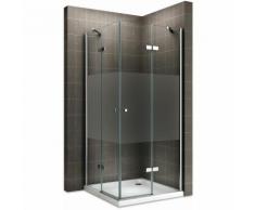Saniverre - MAYA Cabine de douche H 180 cm en verre semi-opaque 95x120 cm