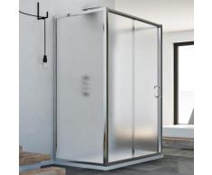 Cabine douche 70x100x70 CM H185 granité C modèle Replay Trio avec 1 portillon