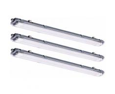 3x LED réservoirs lumières industriels halls de plafond plafonniers éclairage de la pièce humide