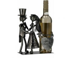 Spetebo - Porte-bouteilles de vin en métal - Motif : mariés