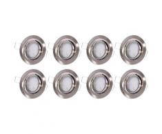 Ensemble de 8 plafonniers LED encastrés spots lampes pivotantes baignade salon salle à manger spots