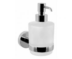 Distributeur de savon EIGHT Grand réservoir, verre laiteux métal chromé