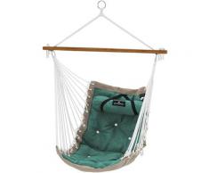 Songmics - Chaise hamac, Fauteuil Suspendu balançoire XL, avec Barre en Bambou, 70 x 120 cm, Charge
