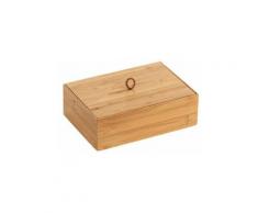 Boite de rangement avec couvercle Terra L, petite boite de rangement decorative en bois, Bambou,