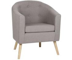 Tissu Fauteuil Salle à Manger Salon Bureau Réception Gris Design Scandinave 64cm x60cm x70cm